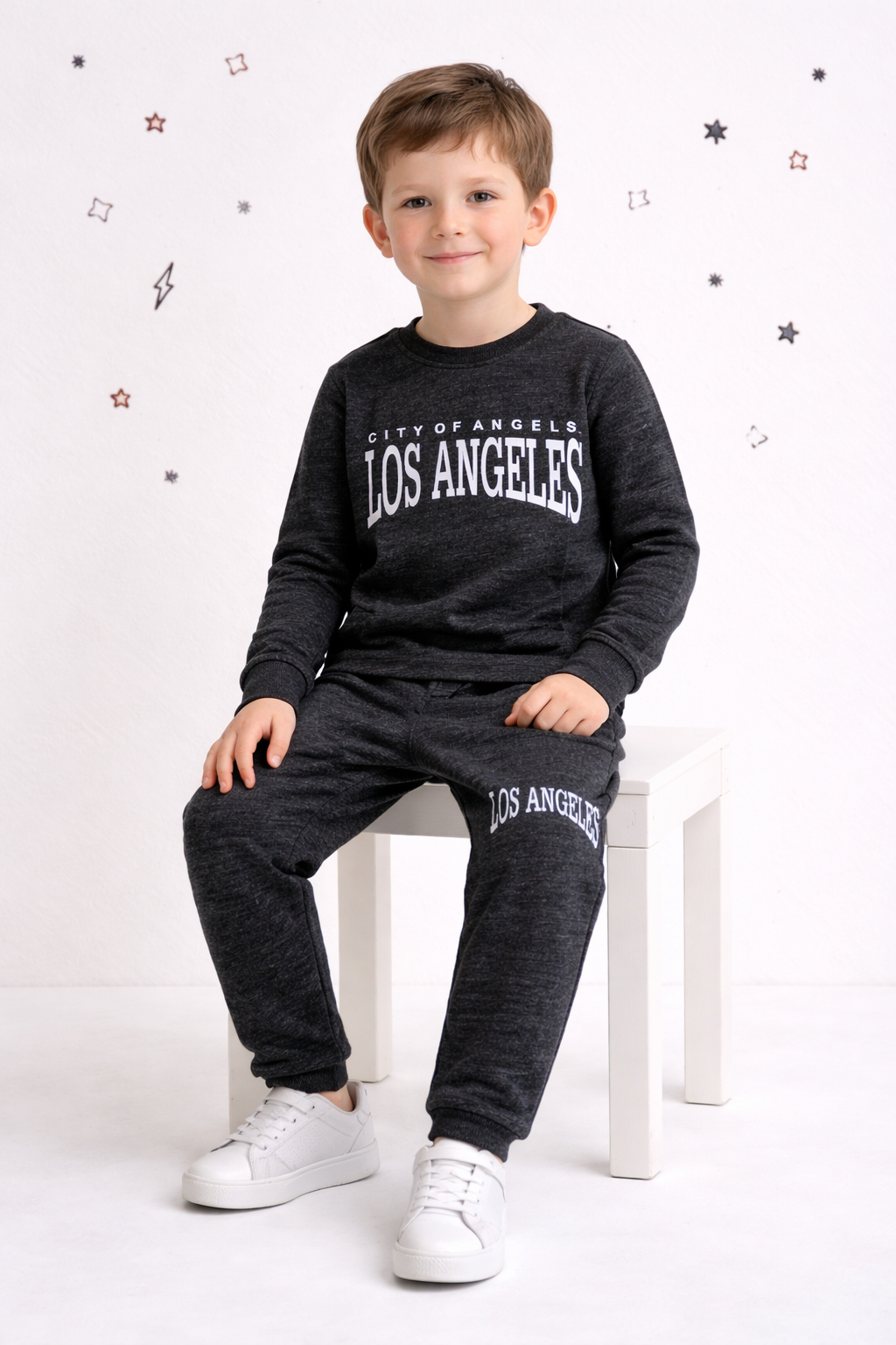 Premium Kids Summer Cotton Track Suit – Los Angeles Edition | Soft & Breathable