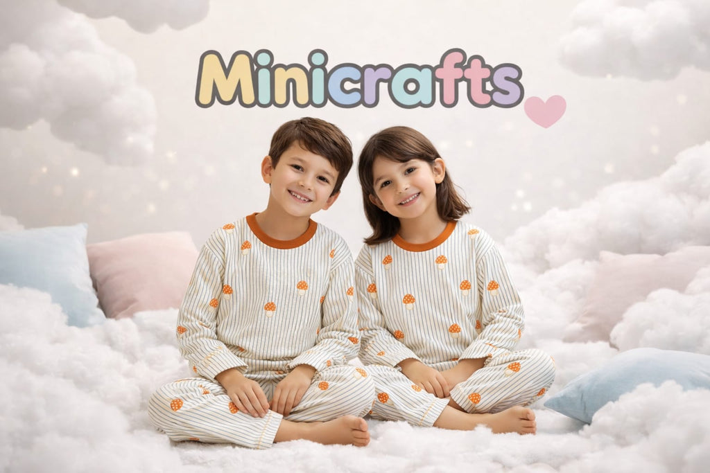 Whimsical Mushroom: Striped Cotton Jersey Summer Set