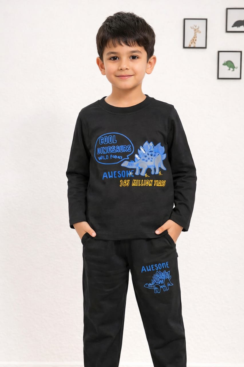 Boys Dino Power Premium Summer Cotton Co-Ord Set