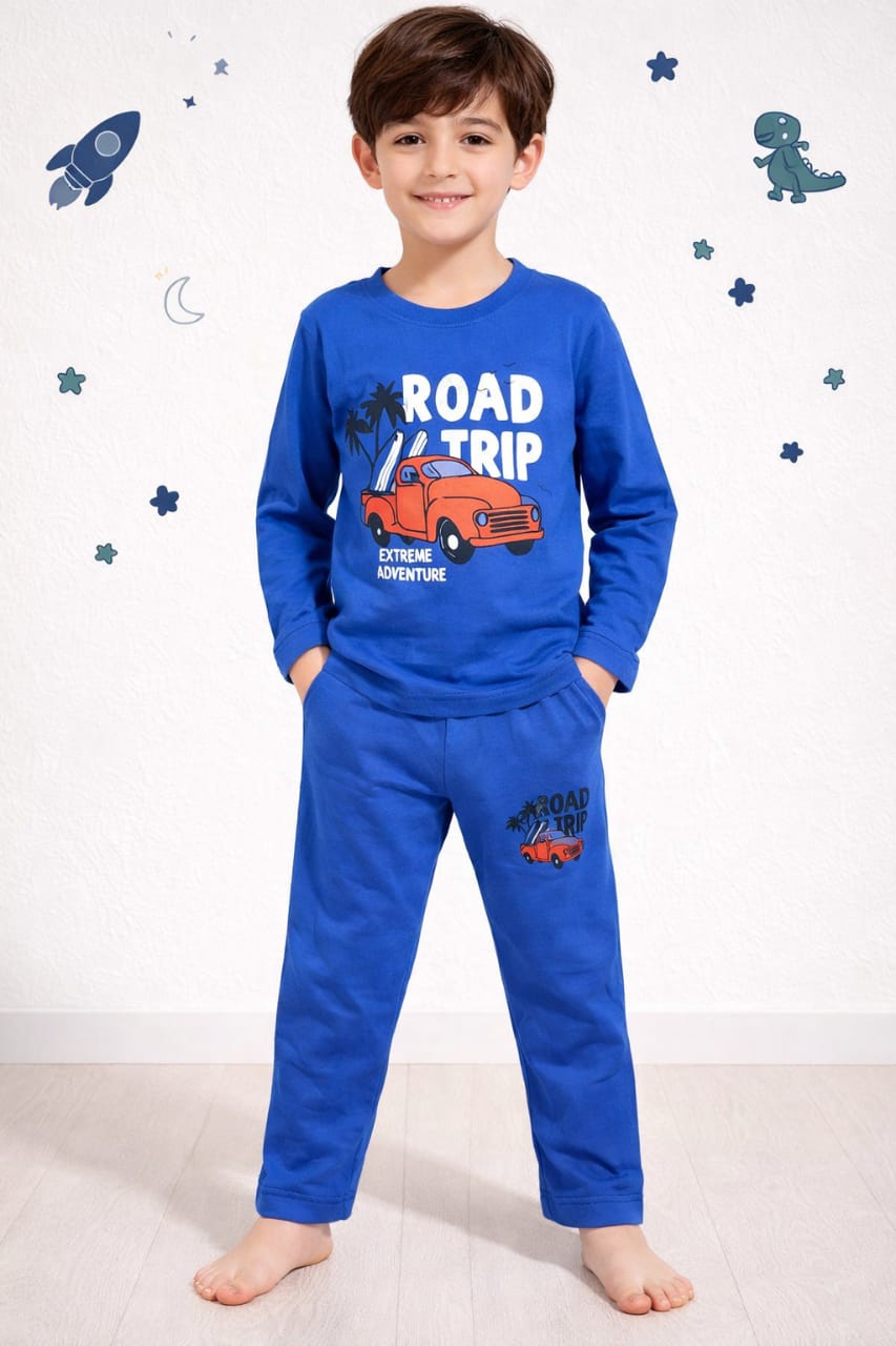 Little Traveller Road Trip Cotton Lounge Set for Boys