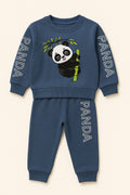 Minicrafts “Cute Panda” Winter Fleece Co-ord Set – Navy Blue